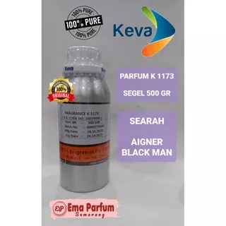 BLACK MAN 500 GRAMS K1173 BY KEVA. SEARAH AGN3R BLACK. BIBIT PARFUM MURNI SEGEL ORIGINAL.