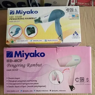 Miyako Hair Dryer Pengering Rambut HD-550 & HD-402P (FREE BUBLE) di kota Pontianak