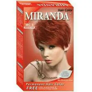 Cat pewarna rambut permanent Miranda hair color merah / red as fire ( MC-3 ) BPOM