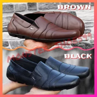 Sepatu Pria Pantofel Crocodile Tali Pendek Kulit Swedian Hitam Formal Kerja Gudang Promo Terlaris