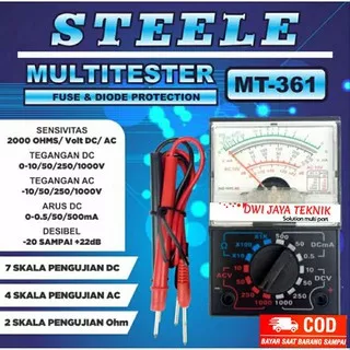 Avometer Analog Kecil Plus Kabel - Multitester - Multimeter - Multi meter - Avo