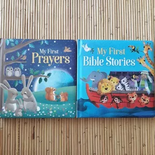 Board Book My First Bible Stories My First Prayers (new) Cerita Alkitab Doa Anak Original Christian Prayer Kumpulan Doa Baby Kecil Bayi Batita Balita Children Picture Living Book Buku Kisah Gambar Bestseller Jesus Noah David Goliath Daud Nuh Musa Natal