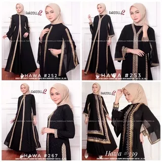 Gamis Turki Abaya Hawa #209 Farzolla Original Jersey Mix Ceruty