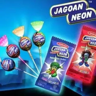 PERMEN JADUL JAGOAN NEON 4 pcs / PERMEN LOLIPOP JAGOAN NEON