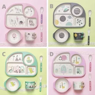 Set Peralatan Makan Anak / Bayi Bamboo Tableware Animal Set - OT1836