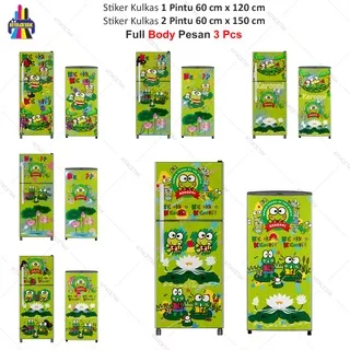 Stiker Kulkas Sticker Wallpaper Kulkas 1 dan 2 Pintu Karakter Keroppi Lucu