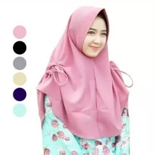 Jilbab Khimar TALITA serut samping kanan kiri / Khimar tali / Khimar Instan Pet antem Wolfis