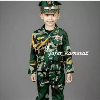 BAJU JENDERAL TNI AD ANAK DORENG/BAJU TNI AD PANGKAT JENDERAL PUTRA/SERAGAM PANGLIMA/KARNAVAL TNI AD