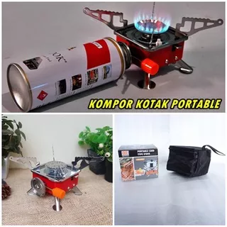 KOMPOR CAMPING GUNUNG KOMPOR PORTABLE MINI KOTAK KOMPOR PORTABLE KOVAR ALAT MASAK COOKING SET OUTDOOR HIKING CAMPING KP8302 STOVE