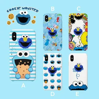 Cookie Monster Elmo Custom Case Softcase with Popsocket - 1 HARI JADI
