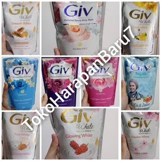 Sabun Mandi GIV White Glowing White Mulberry & Collagen 450ml / Sabun Cair GIV 450ml / GIV Papaya / GIV HIJAB / GIV Lemon / GIV Sakura / GIV Bengkoang / GIV Ungu / GIV Pink / GIV Biru / GIV White / Sabun Mandi Cair GIV Refill 450ml / Sabun GIV 450ml