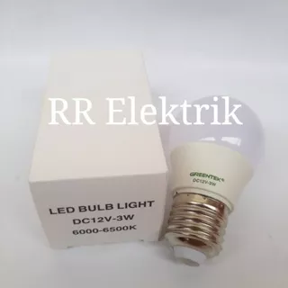 Bohlam Lampu Led Greentek DC 12V 3W / DC 12 Volt 3 Watt Putih