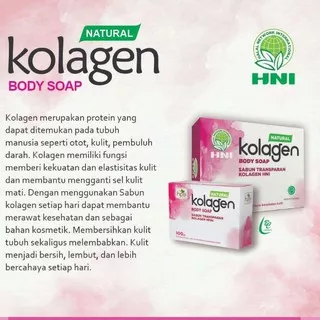 sabun kolagen hni hpai untuk glowing/ sabun wajah alami /sabun muka halal HNI HPAI
