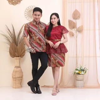 BATIK SOLEHAH - KEBAYA COUPLE JUMBO/STANDAR BISA PISAH Batik Couple kebaya sekar arum set