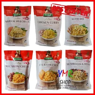 San Remo La Pasta Instant Halal Macaroni and Cheese - Four Cheese - Alfredo - Mushroom Herb - Cream and Chives - Chicken Curry 120Gr