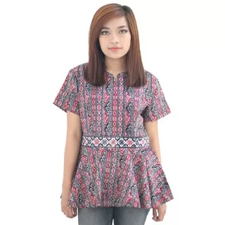 Model Baju Batik Wanita Blouse Rok Motif Ulos Berkualitas - Zallatra X8