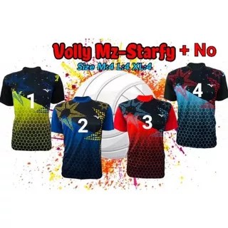 Kaos Voli Printing / Baju Voli / Atasan Olahraga / Kaos Voli Nomor Harga Satu Lusin