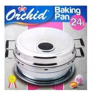 Baking pan orchid 24cm (6 telur) / CETAKAN KUE BOLU KOMPOR / Orchid Baking pan / Panci pemanggANG