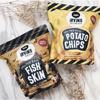 [SMALL] Irvins Salted Egg Potato Chips & Fish Skin & Tapioca Cassava Singkong 105gram | Irvin kecil