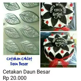 Cetakan Mika (plastik) Daun Besar