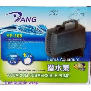 Pompa celup YP- 105 naik 3 mtr Aquarium Aquascape Hidroponik kolam Submersible Pump Power Head