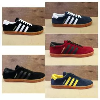 SEPATU ADIDAS HAMBURG PUTIH NAVY MERAH futsal sneakers import sol gum sekolah kerja casual olahraga