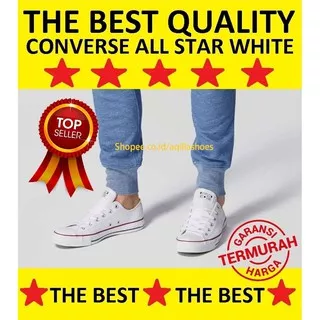 AQILLA ® -?BISA COD?Converse All Star CT 2 OX Putih Leather Jack Purcell 100% Grade Ori