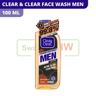 CLEAN & CLEAR FACE WASH MEN 100ML ACNE & OIL CONTROL