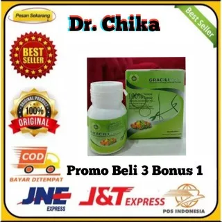 New Gracili Herbal Obat Suplemen Pelangsing Penurun Berat Badan Diet Detok Asli