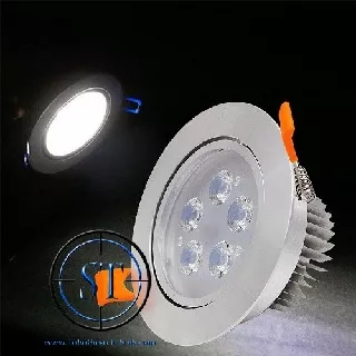 Lampu Downlight LED 5W Sorot Down Light White Putih Warm White 5Watt 5Watt 5Mata Plafon Plus Driver Travo Led Langsung Pakai Listrik AC 220v