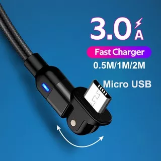 Elbow Charge Cable Data Micro usb Cable 180 Degree Rotation Mobile Phone Fast Charging Cable For Samsung Huawei Xiaomi