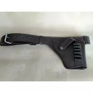 sabuk dan sarung pistol atau holster revolver atau FN atau Glock asli kulit