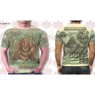 Kaos 3D Uang Kaos 500 Orangutan Kaos Terlaris Fullprinting