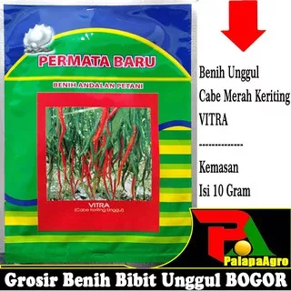 Isi 10gram - Benih Cabe Merah Keriting Unggul  VITRA / Bibit Cabe Merah Unggul