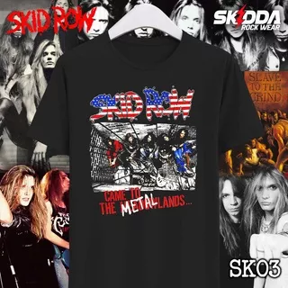 T Shirt Kaos Band Rock SKID ROW - SKIDROW – Came to Metal Land - Premium Black NSA