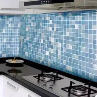 Wallpaper dapur biru