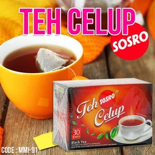 TEH SOSRO CELUP BLACK TEA - TEH HITAM CELUP SOSRO per 1 kotak