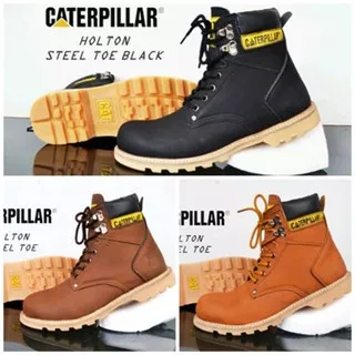 sepatu pria boots caterpillar holton steel to safety original