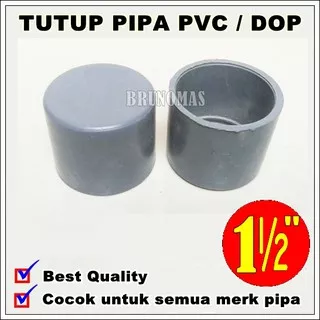 Tutup Pipa PVC 1.1/2 Inc - Dop Tutup Tanpa Drat