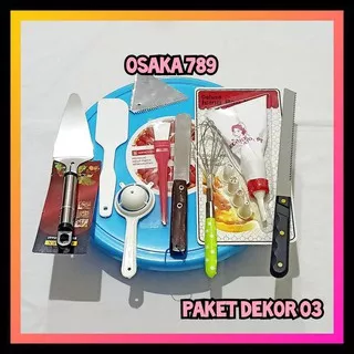 Promo Paket Dekorasi Kue Tart Lengkap Meja Putar Cake Tray - Paket 03