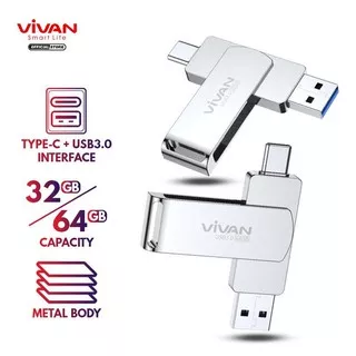 Vivan VOC164 Flashdisk Dual Drive USB 3.0 & OTG Type-C 64GB