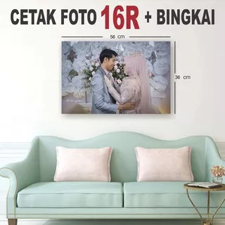 CETAK FOTO 16R + BINGKAI | CETAK FOTO BESAR | CETAK FOTO BINGKAI JUMBO