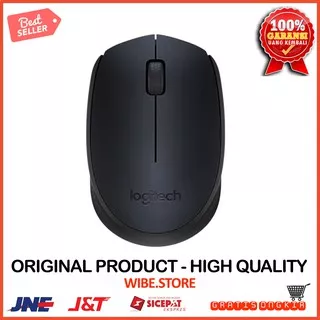 Mouse wireless Logitech M170 Mouse Wireles Original ( L066 ) Warna Hitam aksesoris komputer termurah