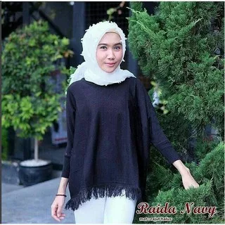 Berkualitas adem nyaman original Grosir Baju Atasan Rajut Muslim Wanita Hijab Murah / Raida