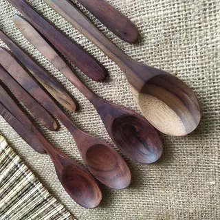 Sendok Kayu Sonokeling S 16 cm/ sendok kayu murah/ sendok kayu bisa dipakai makan