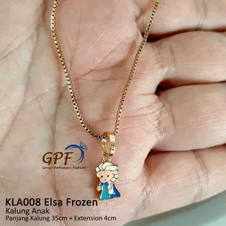 [GPF] Set Perhiasan Anak Elsa Gelang Kalung Anting Anak Gold Silver Frozen Tidak Alergi