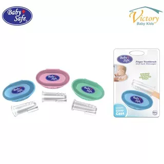 Baby Safe TB001 Finger Tootbrush dan Gum Massager Sikat Gigi Bayi