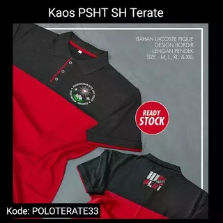 Kaos PSHT SH Terate berkerah polo bordir kode poloterate33