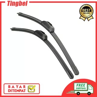 CJ Wiper Mobil Frameless 1 Set Kaca Depan - Peugeot 206 (Size 22 & 22 Inch)