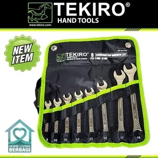 Kunci Ring Pas Set 8 Pcs TEKIRO ( 8 - 19 mm) / Kunci Kombinasi Set 8